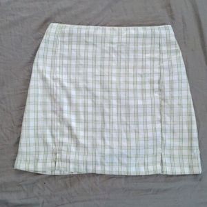 Shein Green Plaid Mini Skirt - Small